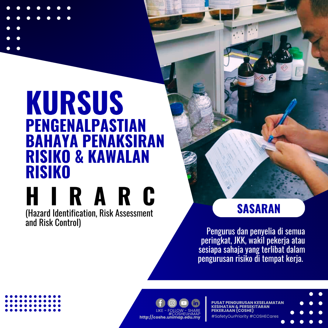 Kursus Pengenalpastian Hazard, Penaksiran Risiko dan Kawalan Risiko